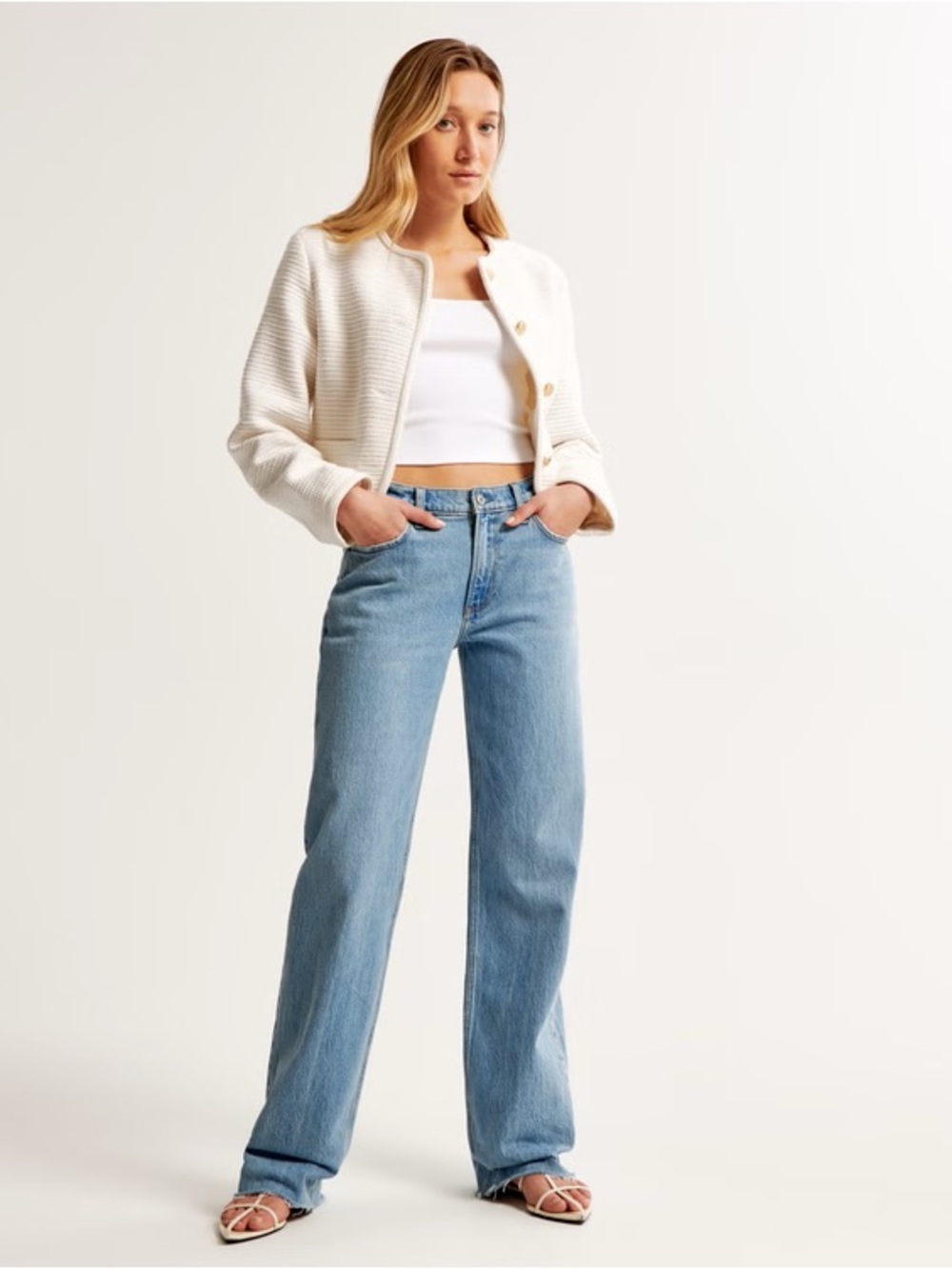 NWOT Abercrombie Curve Love Wide Leg Jeans